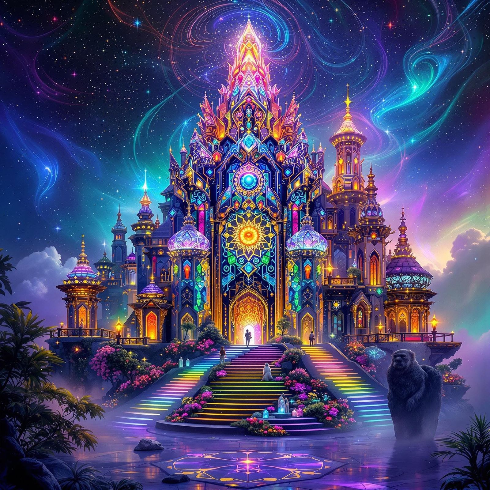 Crystal Temple in Vibrant Balinese Style