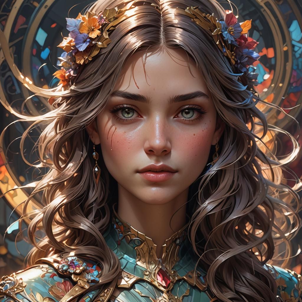 Detailed Portrait of a Girl: Trending Artstation Concept Art