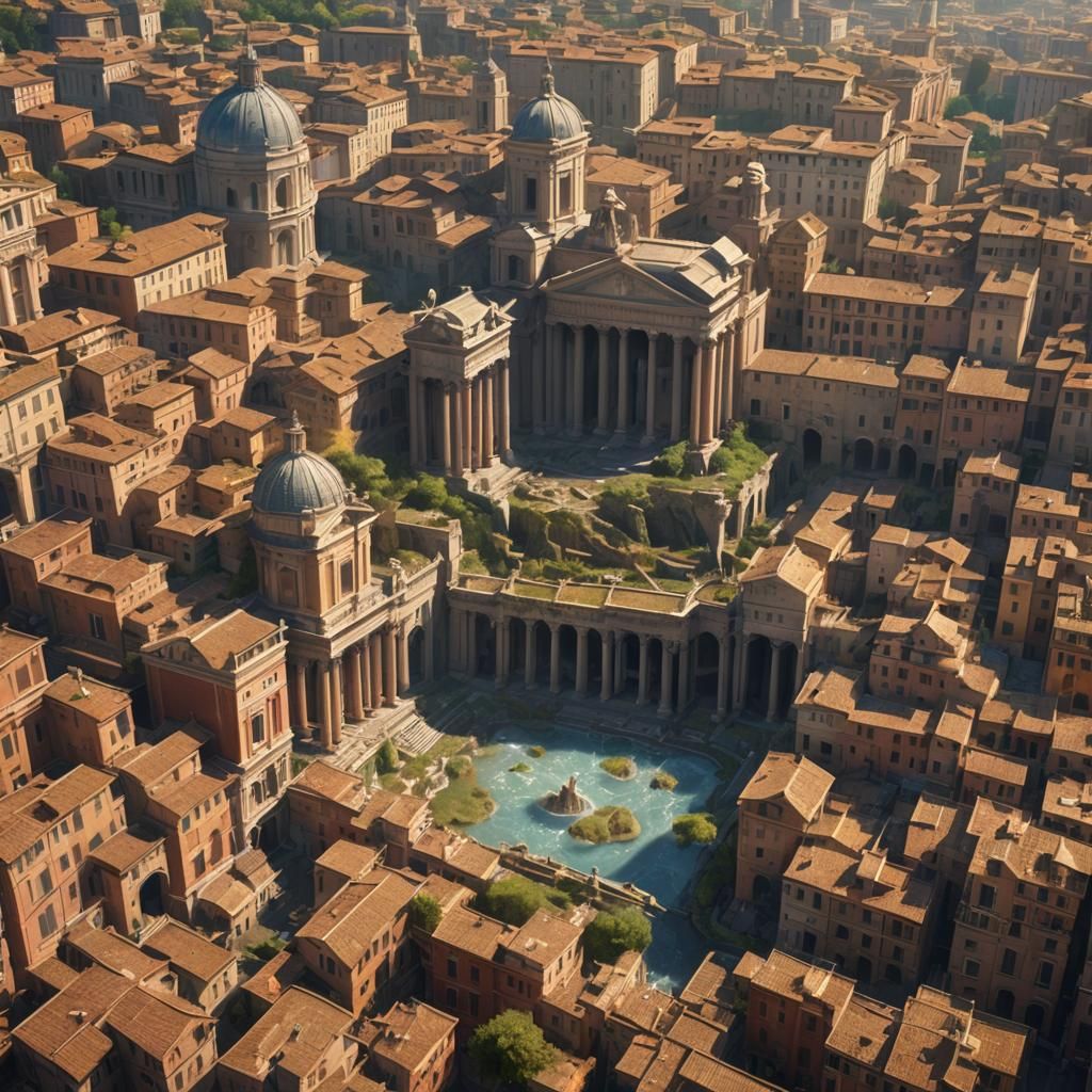 Rome in Alex Ross Style: A Sunny Day