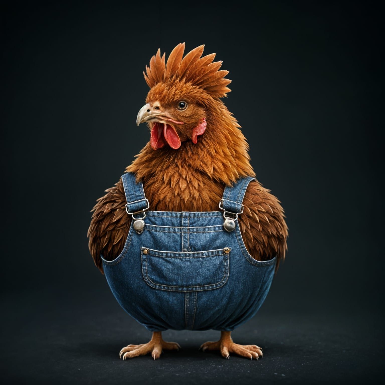 Fowl in Fashionable Work Attire