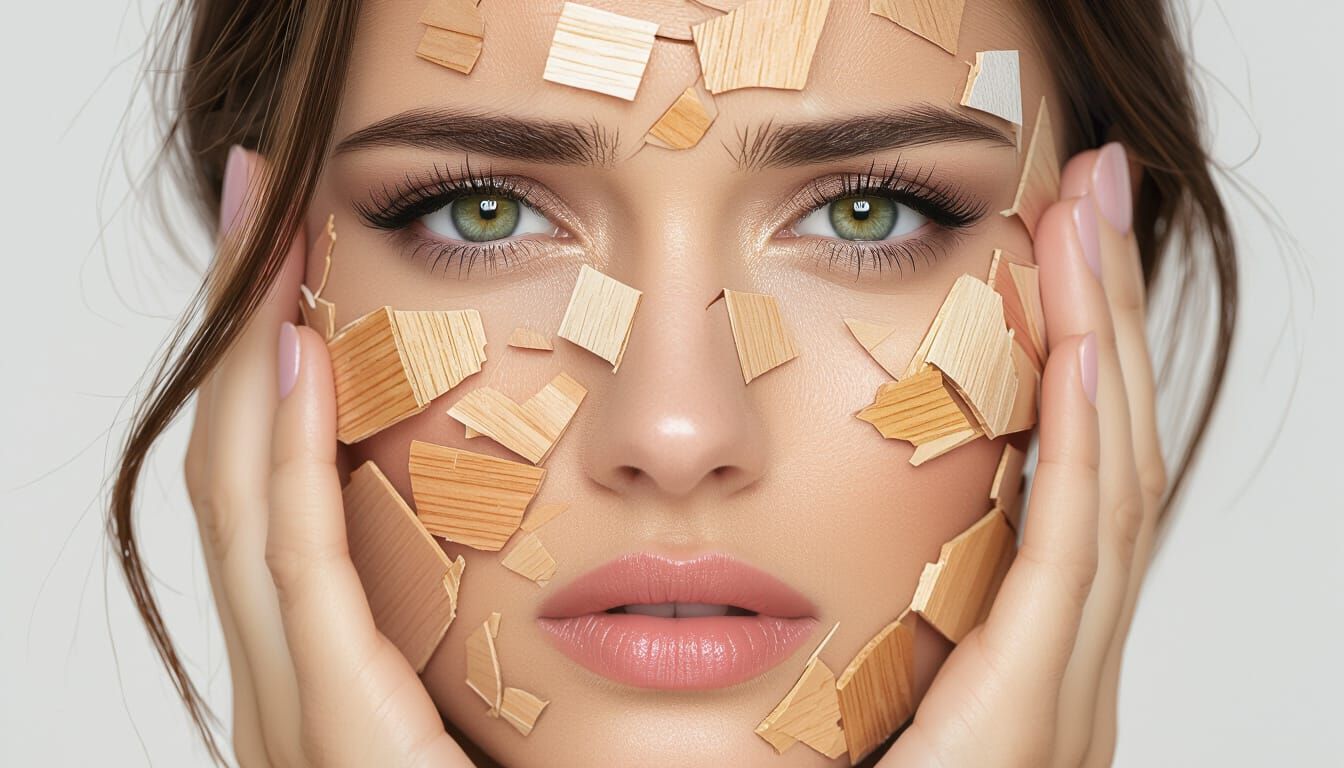 Fragmented Face: A Portrait of Vulnerability and Deception