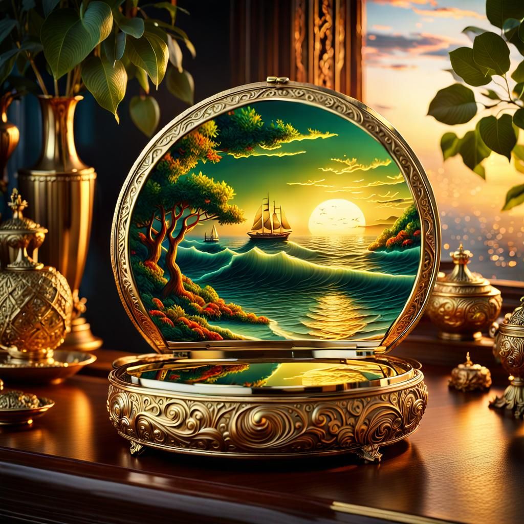 Sailboat and Waves in an Open Compact