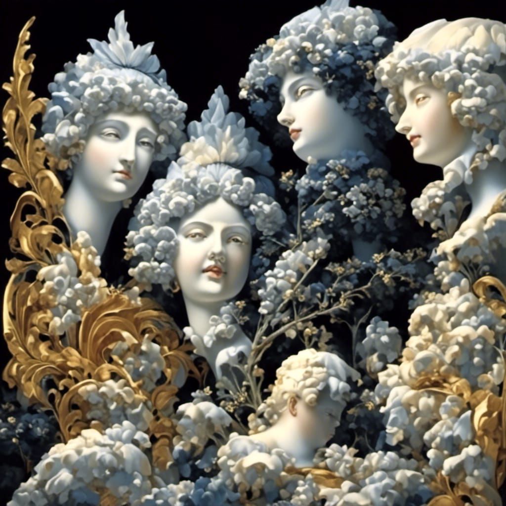 Dark Surreal Scene in Cel-Shaded Style