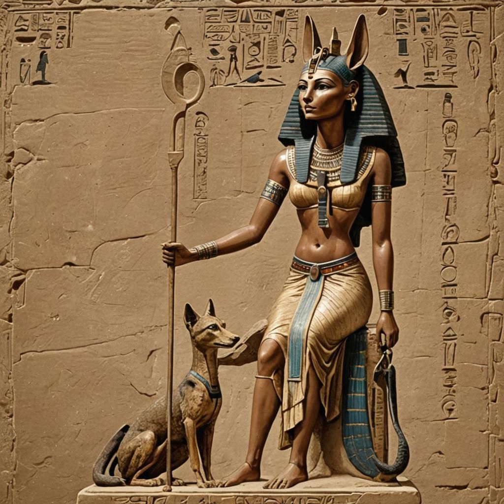 Anput: Egyptian Jackal Goddess Illustration