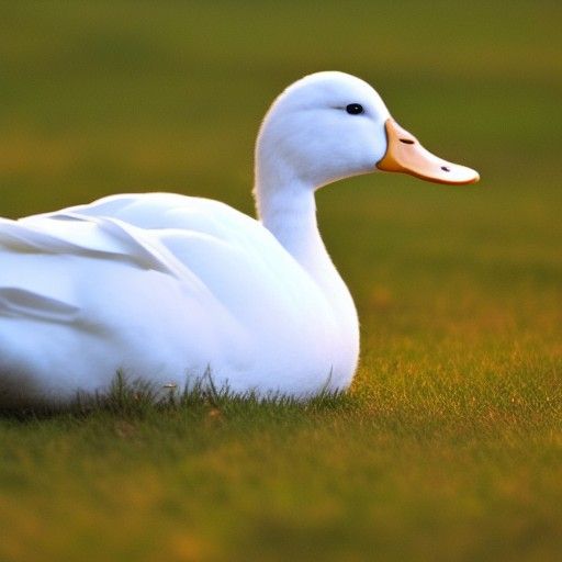 White Duck in Divine Sunshine
