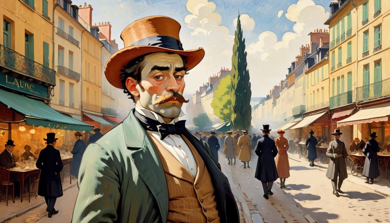 Cityscape in the Style of Toulouse-Lautrec