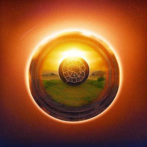 Detailed Crop Circle Pictogram in Deep Color