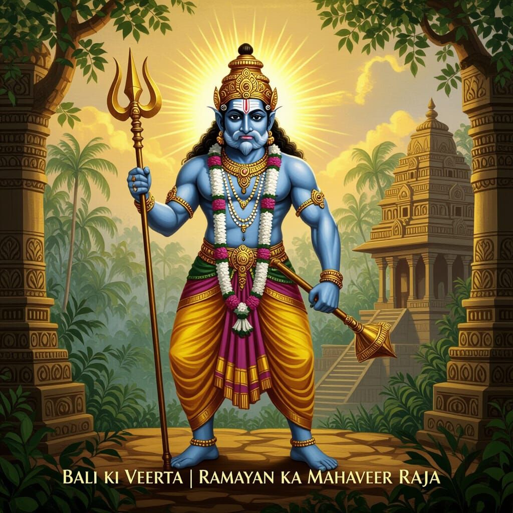 Bali, King of Kishkindha, in Traditional Indian Style