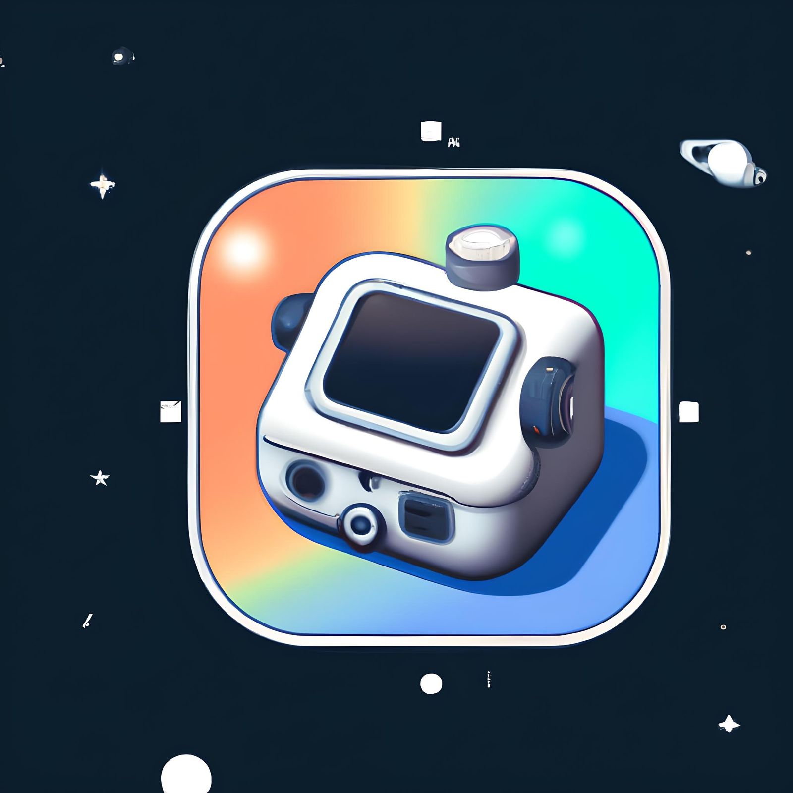Camera App Icon: Space Theme in Anime Style