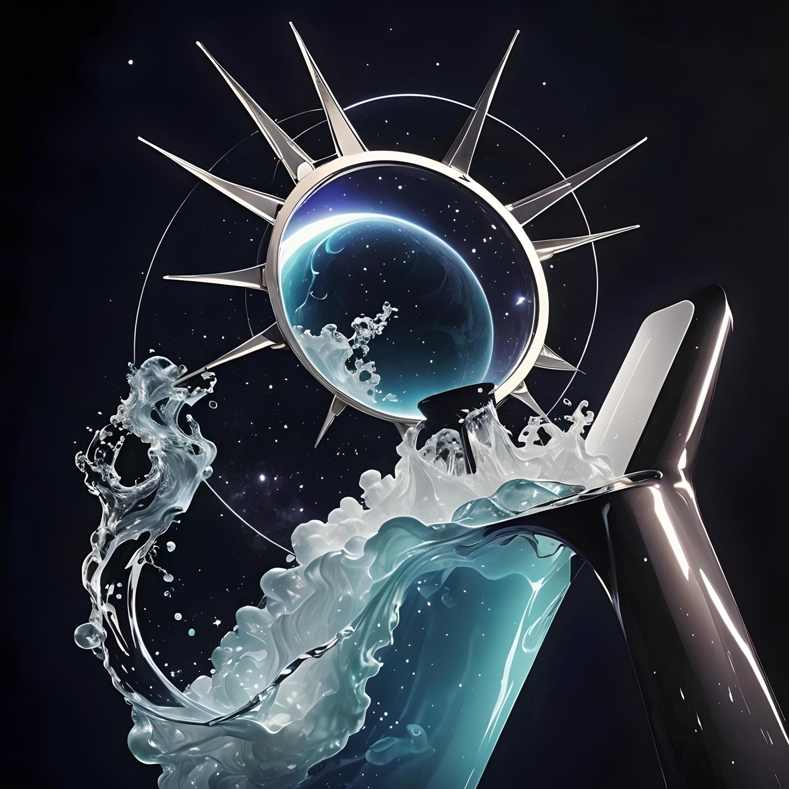 Ethereal Ultraviolet Galactic Scene of Astral Liberty