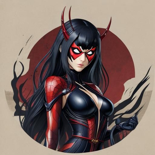Unmasked Japanese Spider-Girl Marvel Interpretation