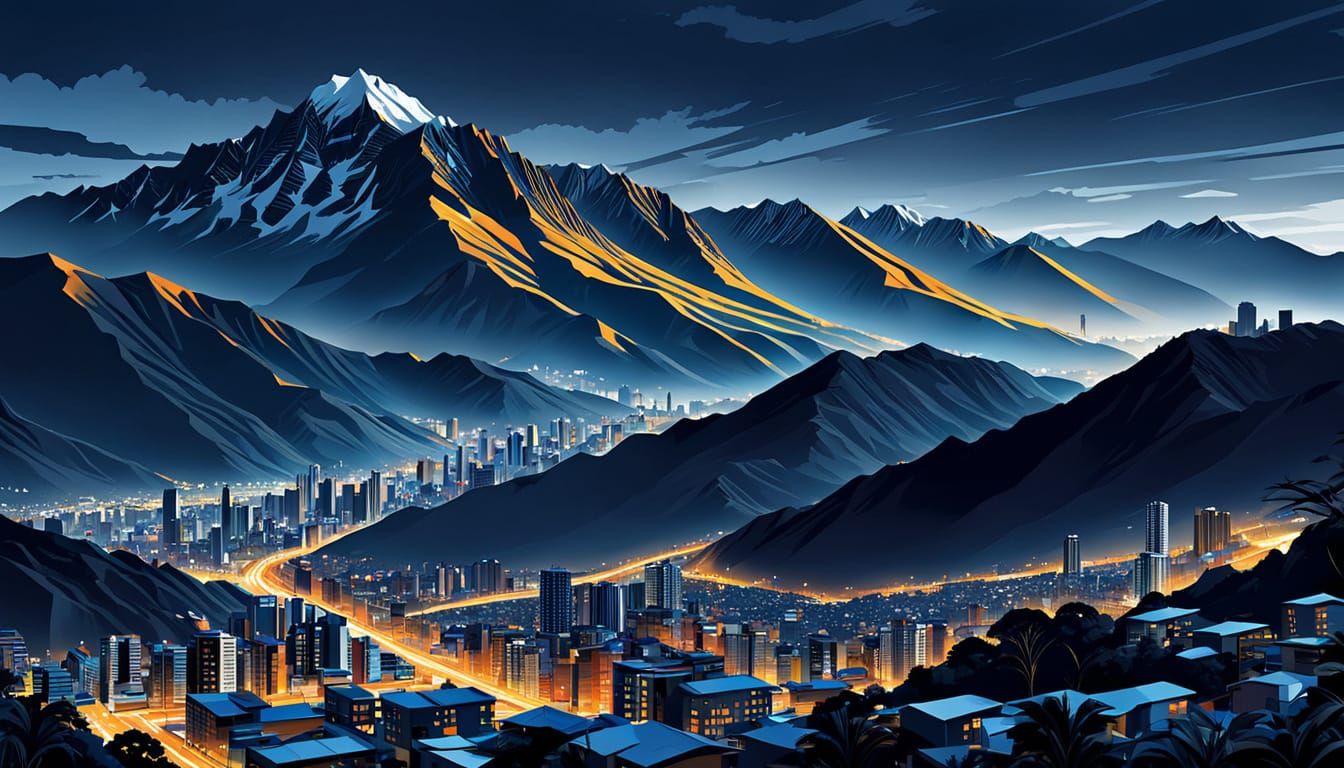 Bogota Cityscape in Flat Illustration Style