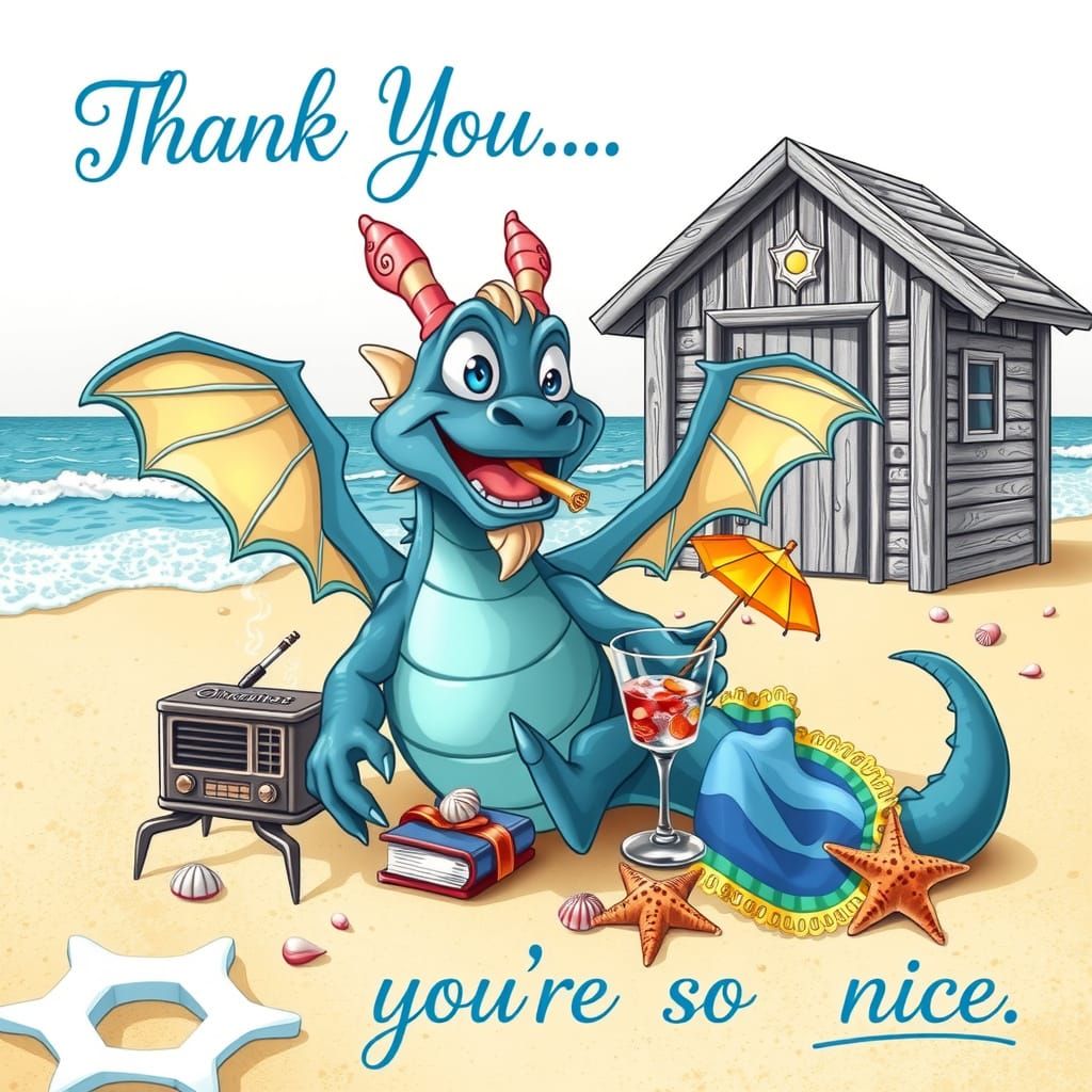 Double exposure. A cute, goofy, cartoon SLATE BLUE dragon, grinning , with one pointed middle tooth sticking out, gleami...