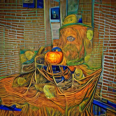 Van Gogh Style Halloween Pumpkin HDR