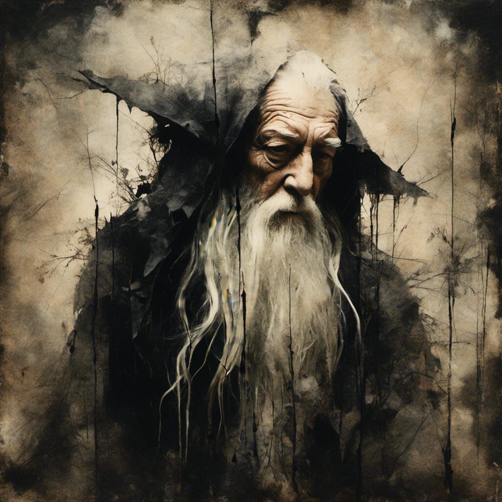 Macabre Gandalf Double Exposure Photography