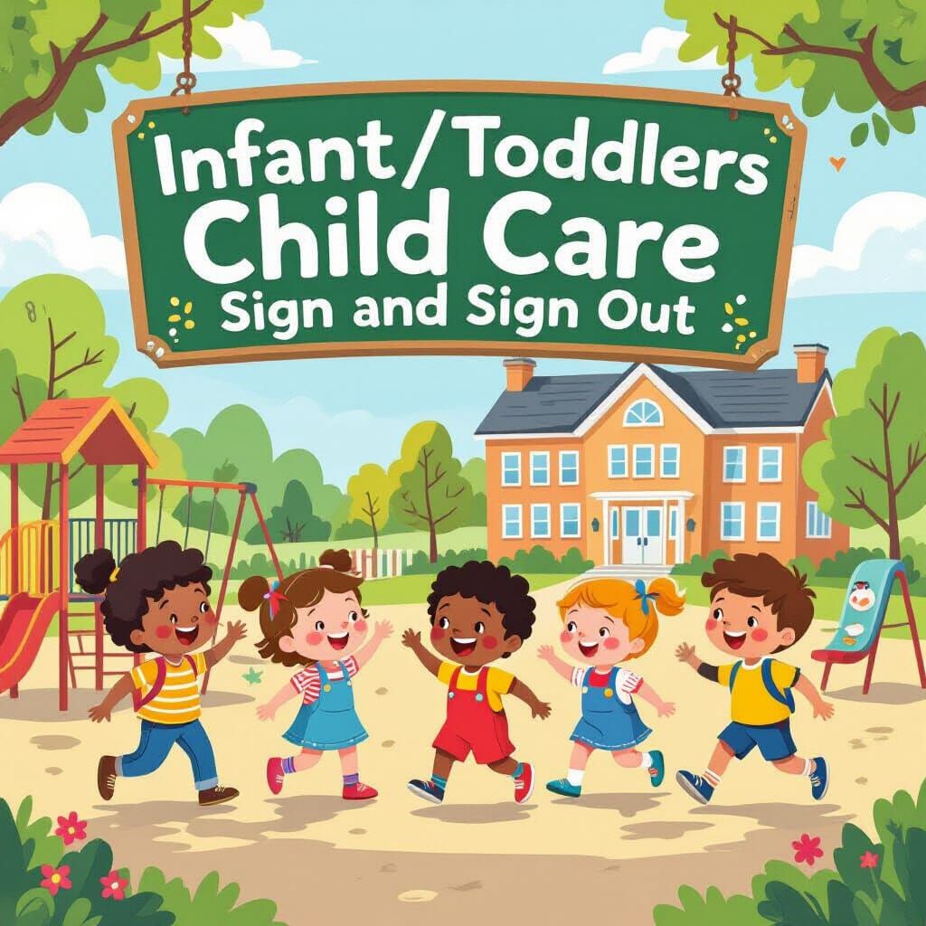 Children Playing at Daycare: Infant/Toddlers Sign In