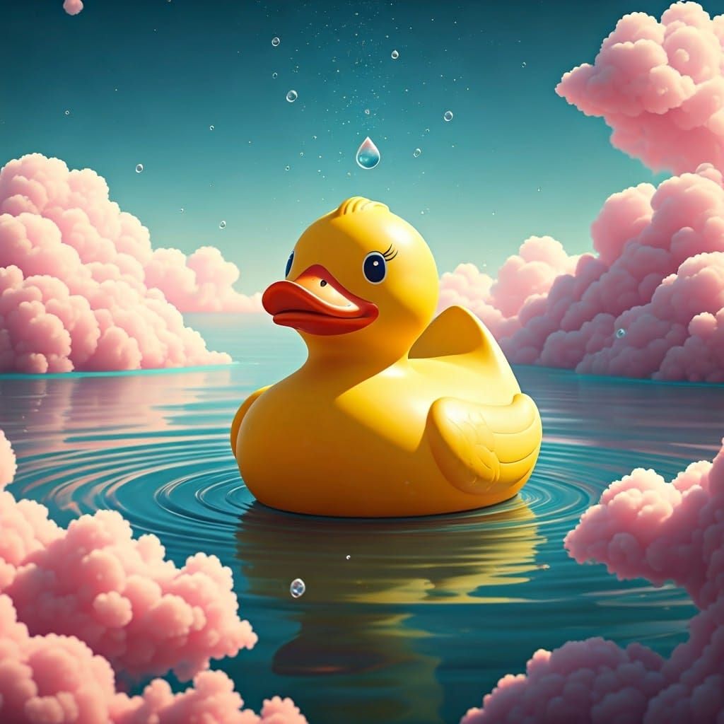 Benedict Cumberbatch as a Rubber Duck in Whimsical Dreamscap...