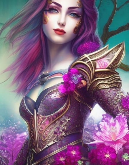 Cherry Blossom Treant Knight in Fantasy Orchard