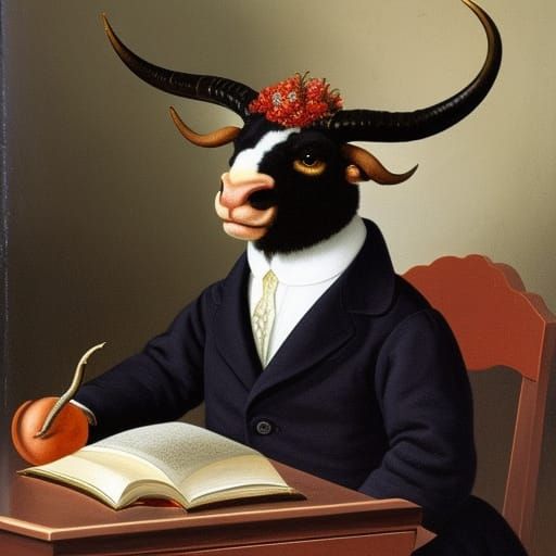 Monster Student in School Uniform, Detailed Photo