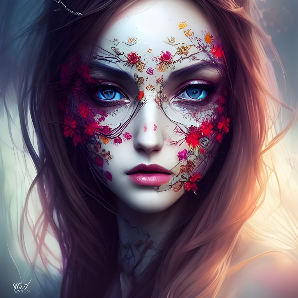 Beautiful Anime Woman in Intricate Lace Clothing