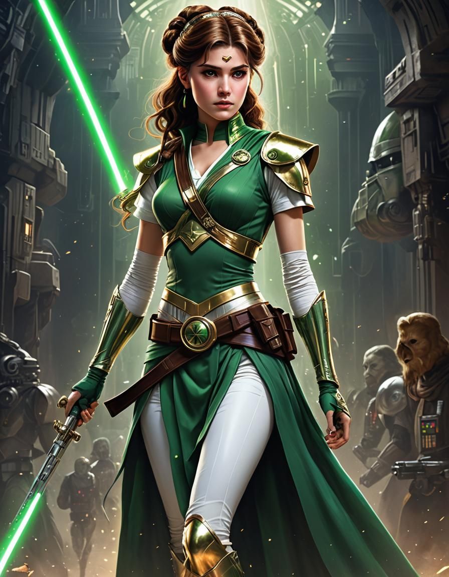Sailor Jupiter in Star Wars Action Scene
