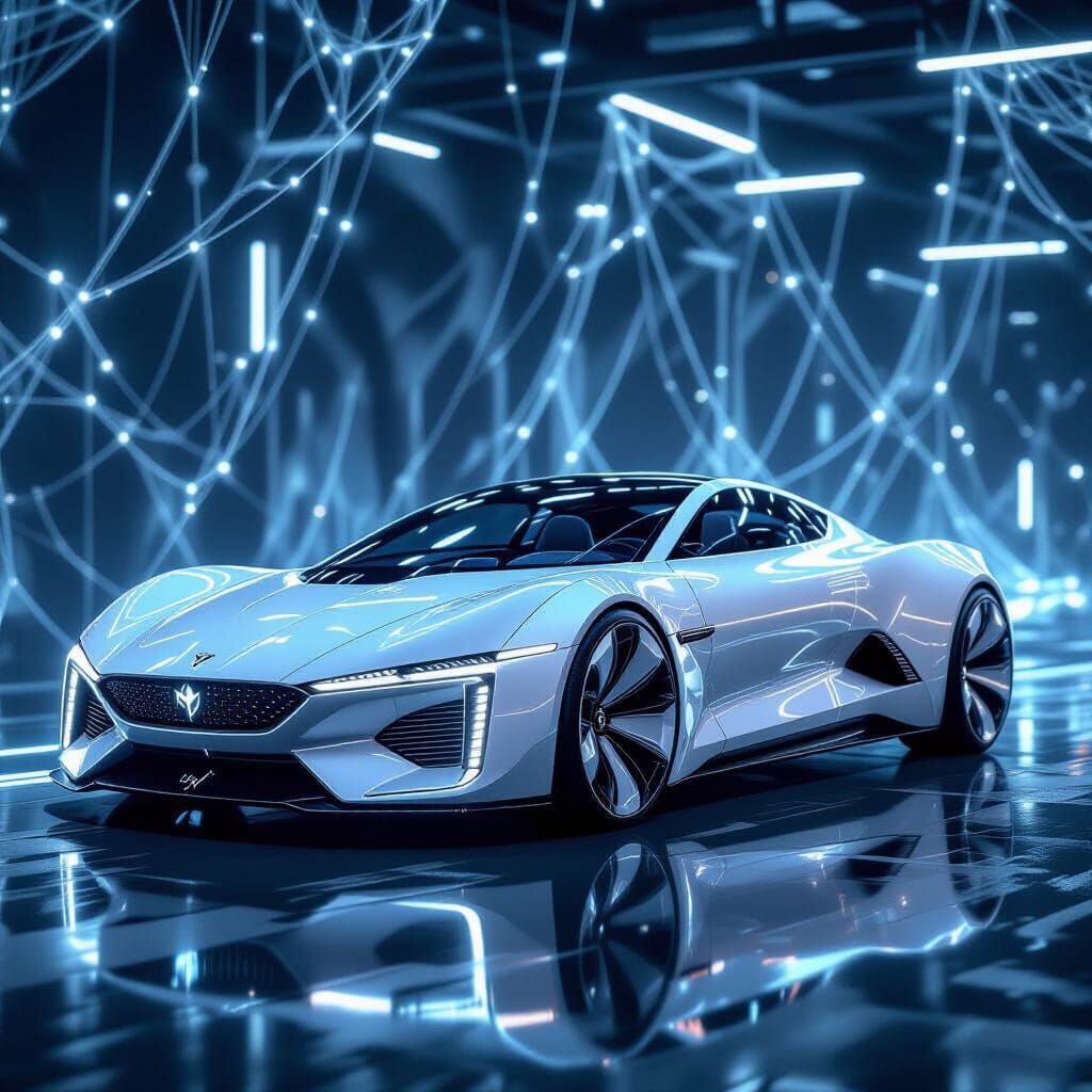 Spider-Inspired Futuristic Car in Eerie, Realistic Concept A...