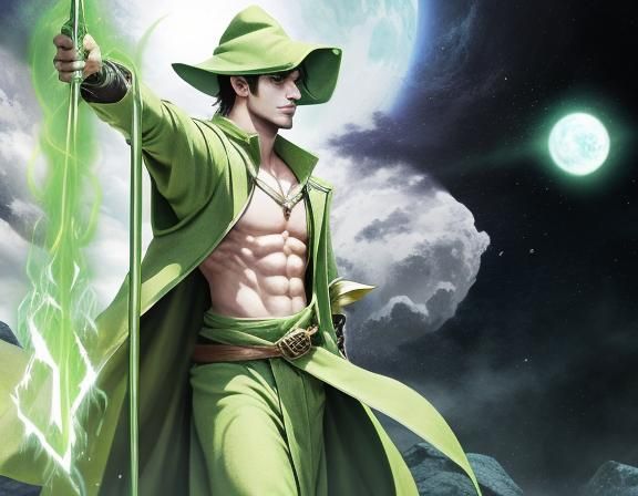 Young Life Mage in Green Robes