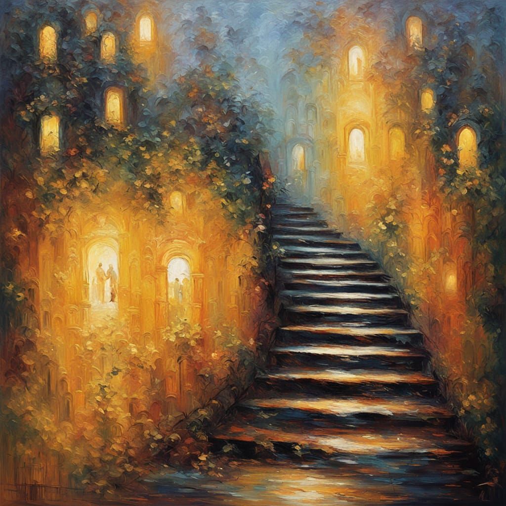 Divine Staircase Ascends to Ethereal Light