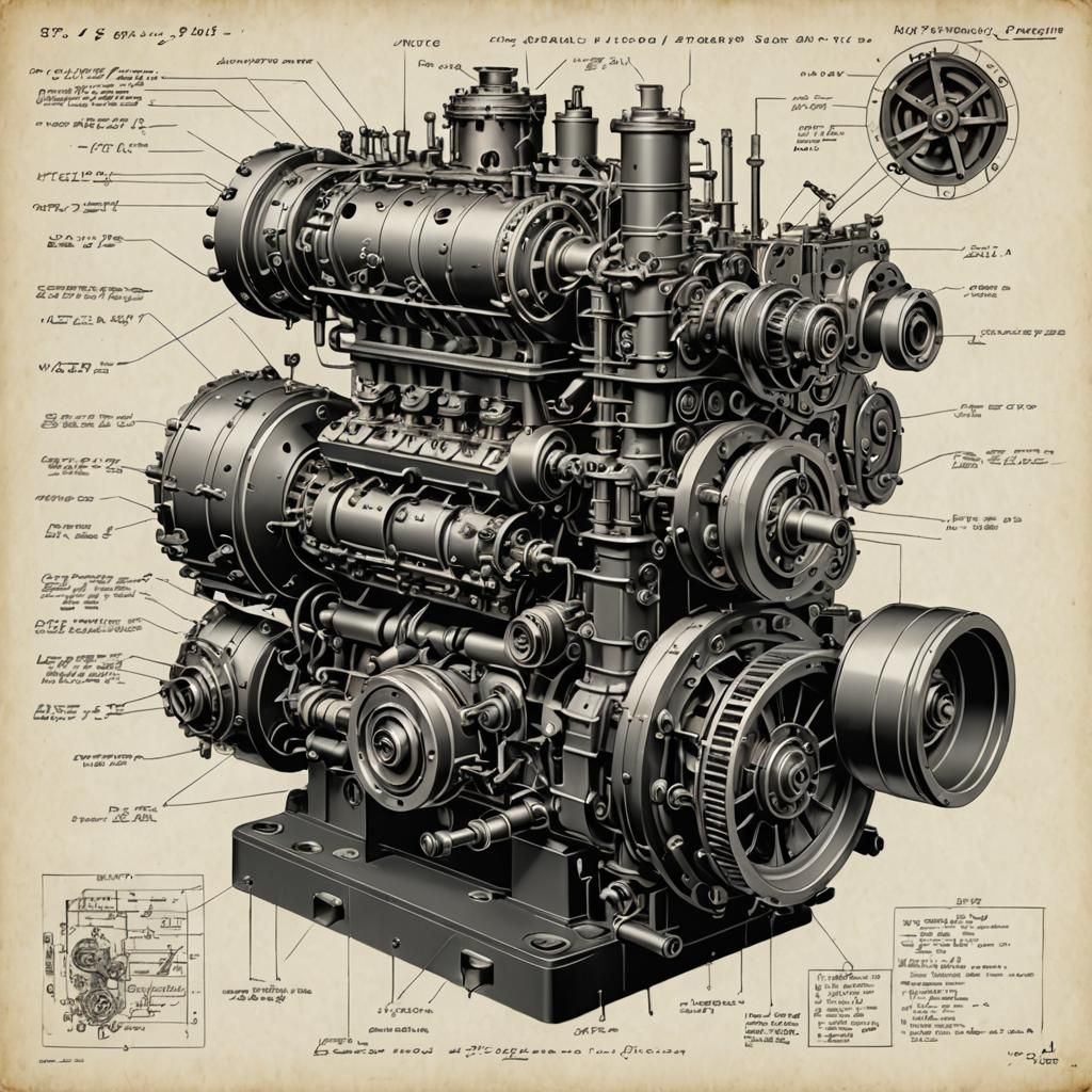 Design sktech of an engine