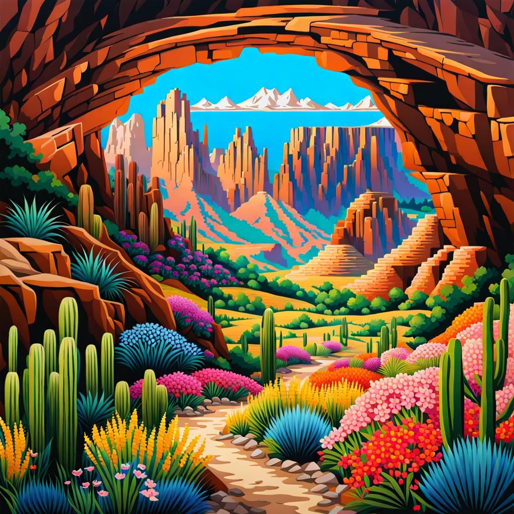 Blooming Desert Canyon Inspired by Masters