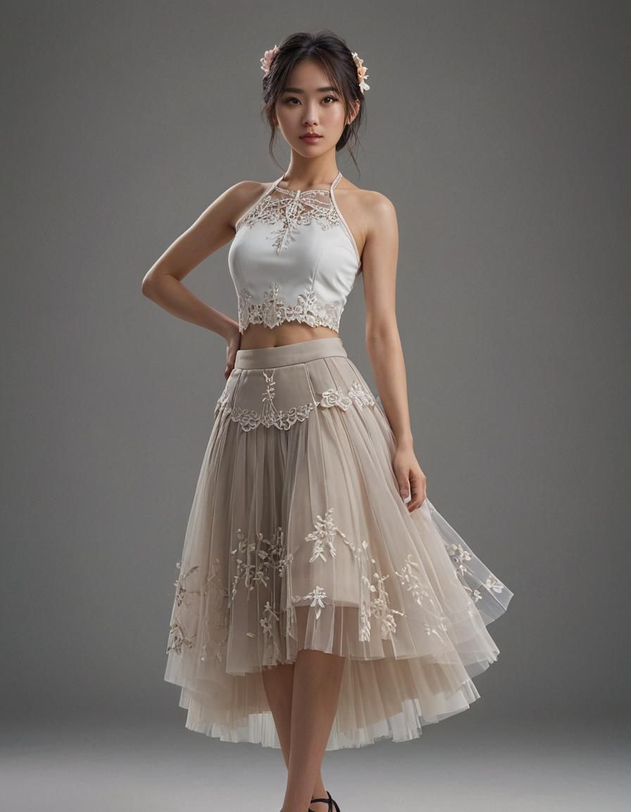 Anime-Style Portrait of a Young Vietnamese Woman