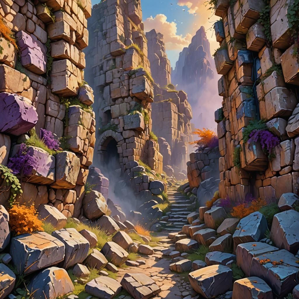 Hyperrealistic Ancient Jericho City Wall Concept Art