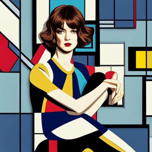 Mary Quant Fashion in Pop Art Style