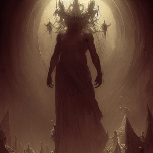 Belial: A Dark Fantasy Horror Illustration