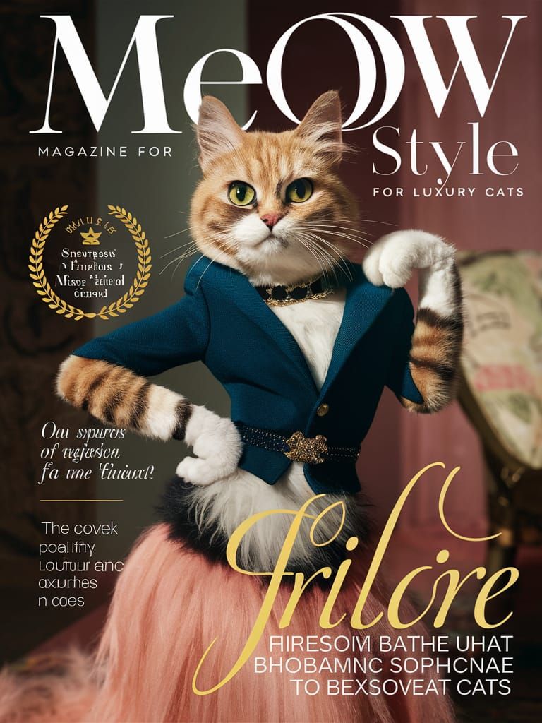 Cover of "MEOW STYLE", the magazine for luxury cats.
