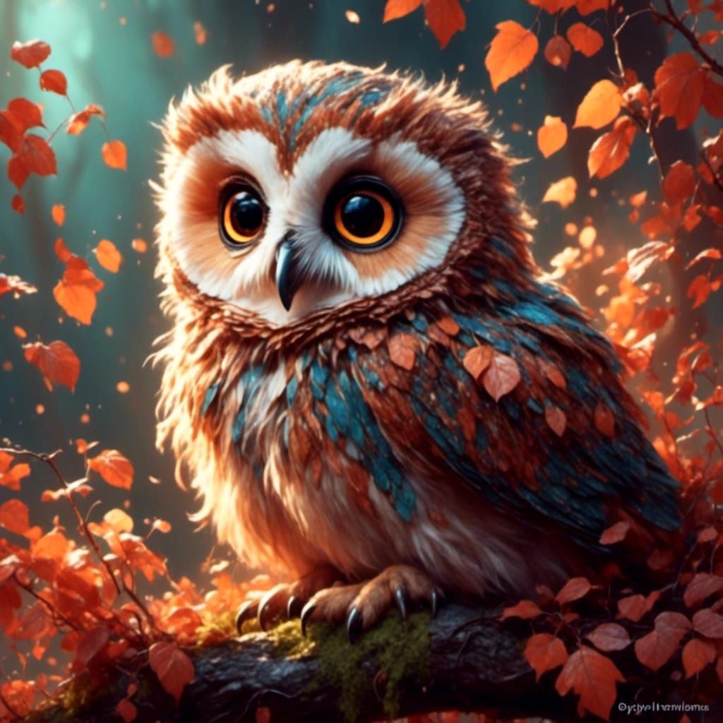 Cute Realistic Owl Image