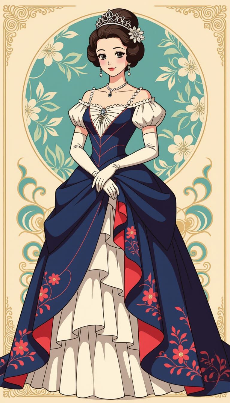 King George VI as Anime-Style Woman