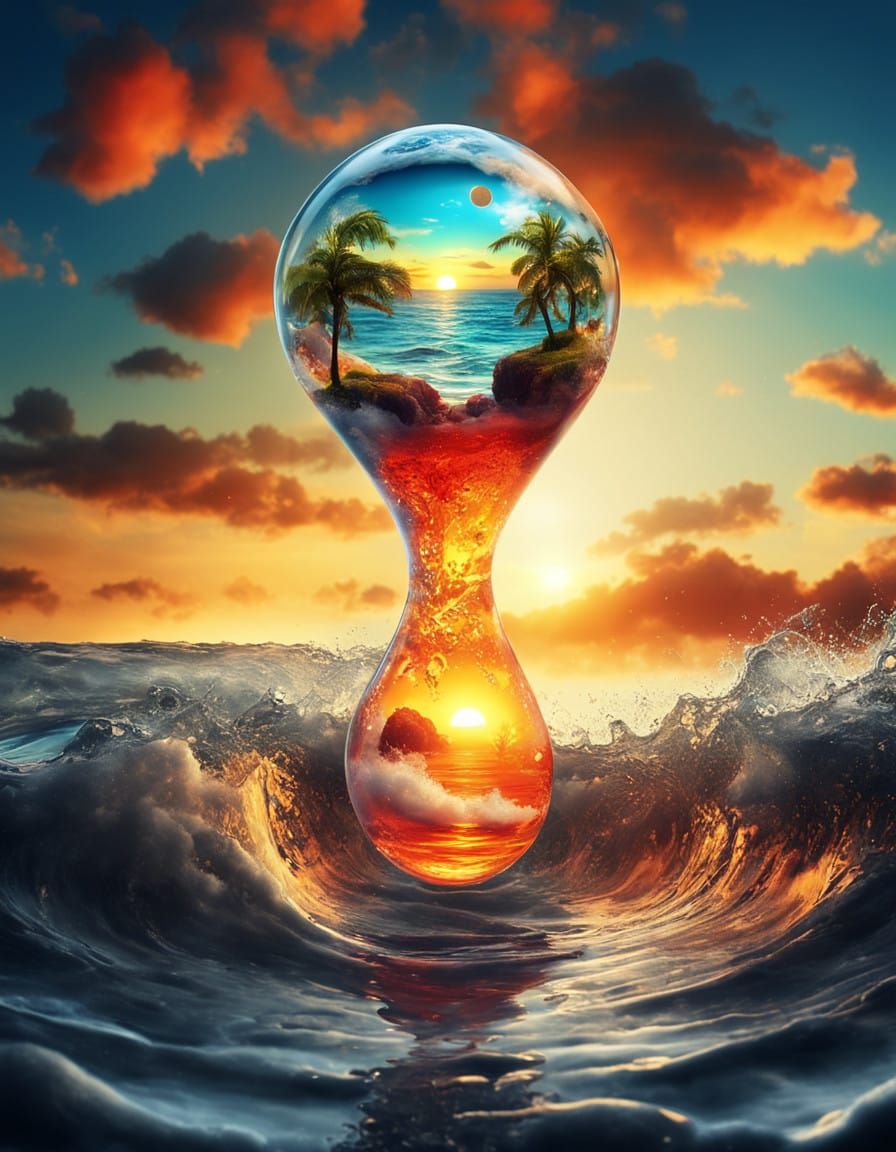 Luminous Drops of Tropical Paradise