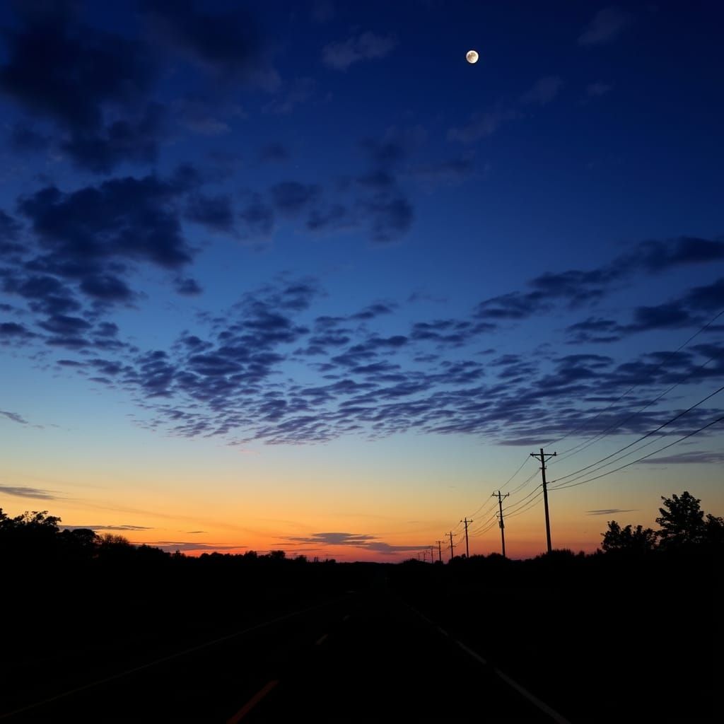 Surreal Evening Love Song with Ornamental Clouds