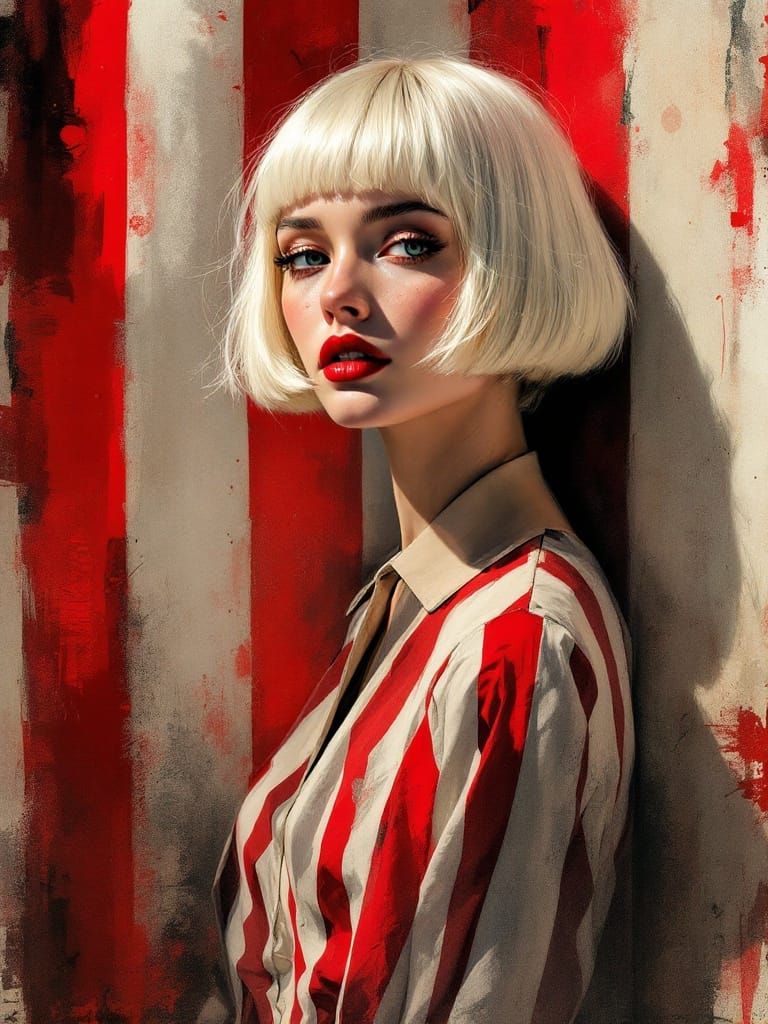 Sophisticated Vintage Illustration in Pastel Colors