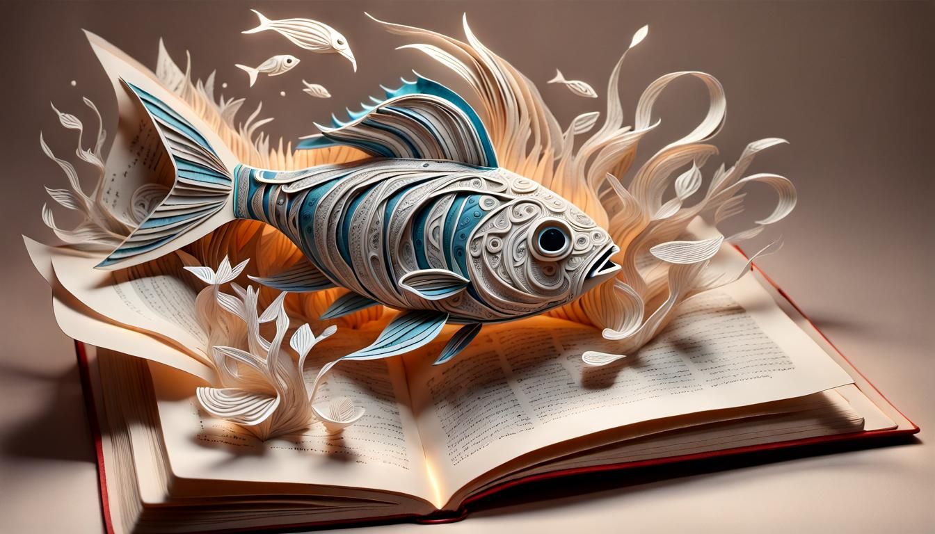 Whimsical Fish Emerges from Doodle Art Book
