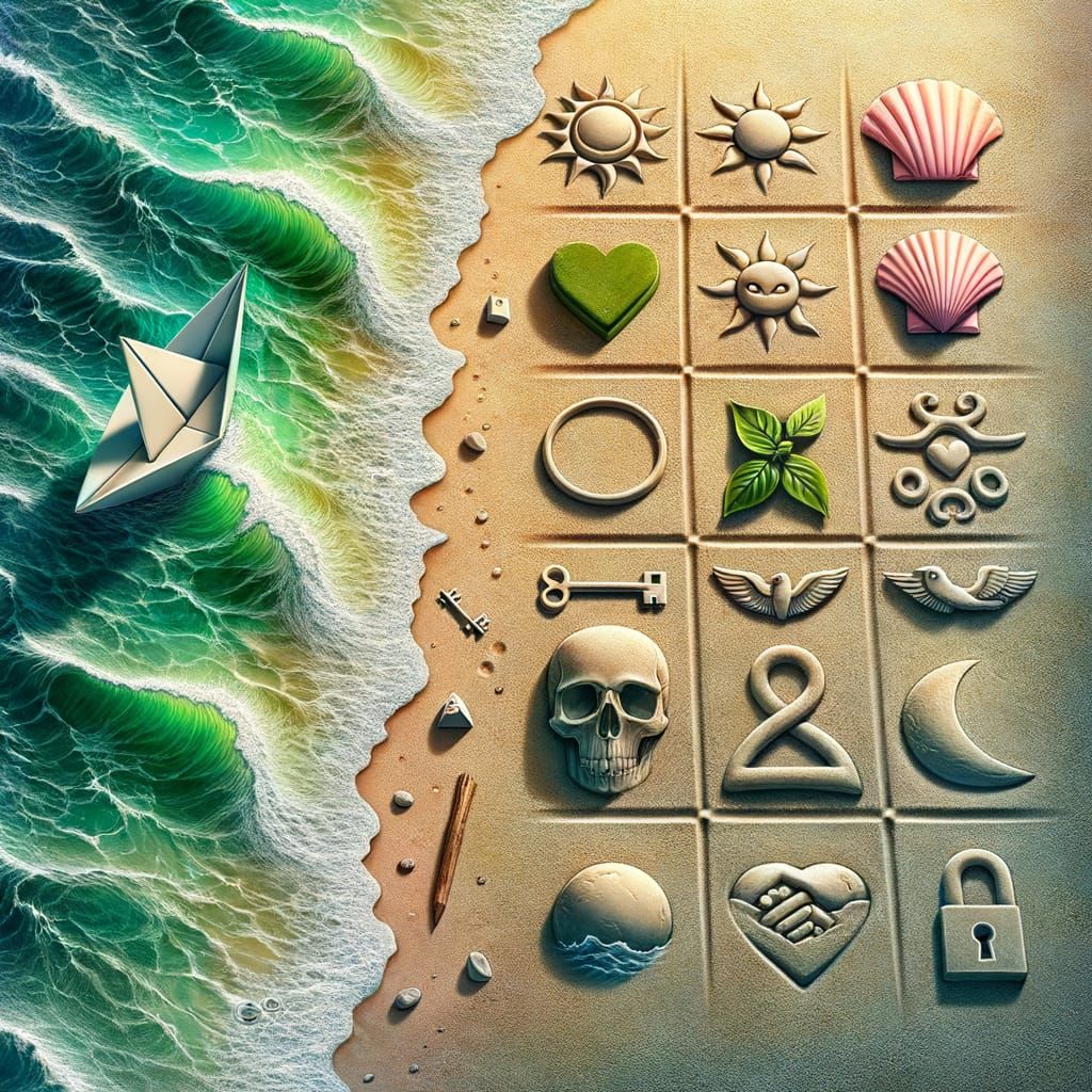 Surreal Beach and Ocean Dreamscape in High Resolution