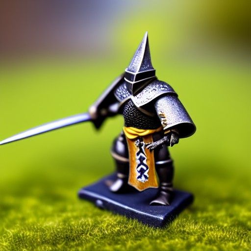 Dark Yellow Medieval Knight Miniature for D&D