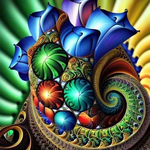 Detailed Photorealistic Fractal Filigree