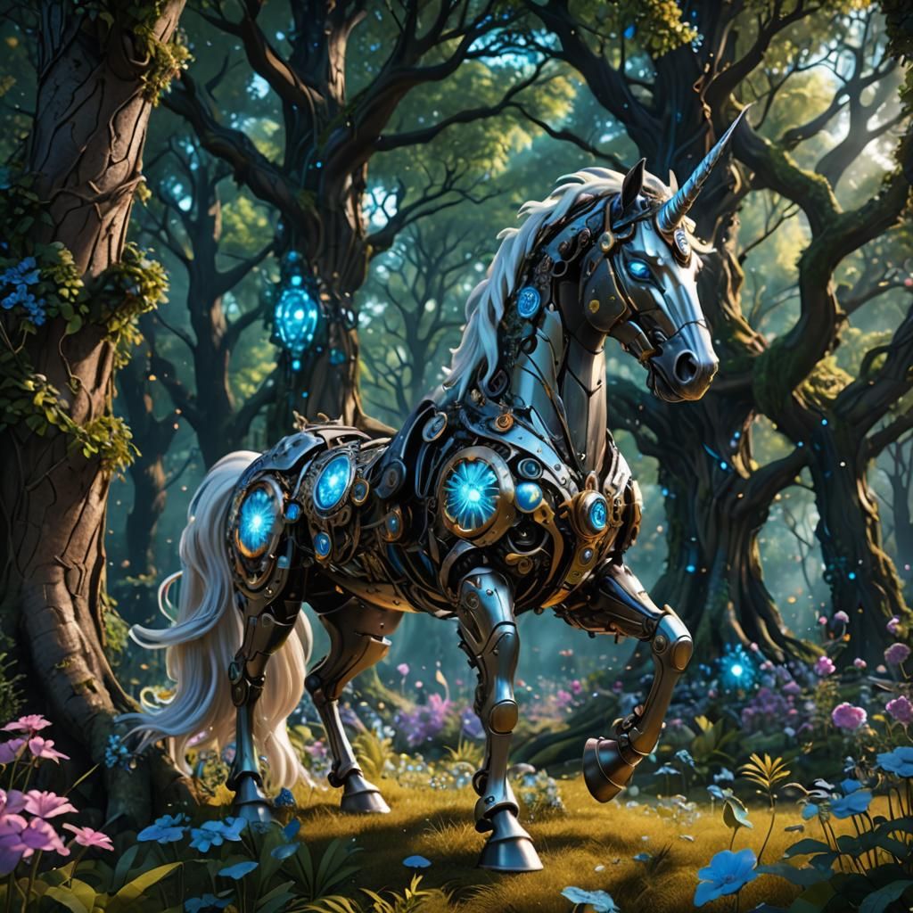 Silver Mythical Unicorn