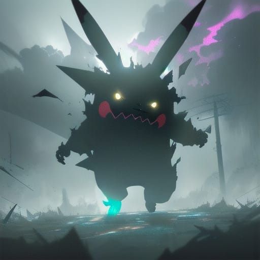 Electric Storm Chase in Neon-Lit Cityscape