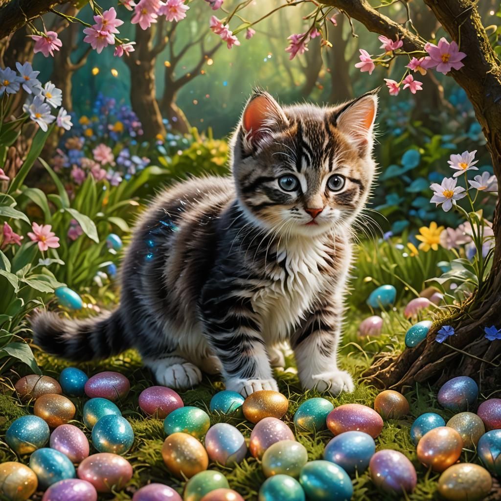 Enchanted Kitten's Easter Egg Hunt in Middle-earth