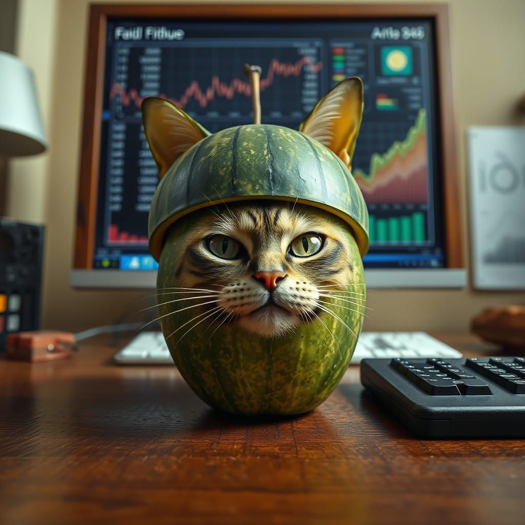 Surrealist Portrait with Shell and Melon