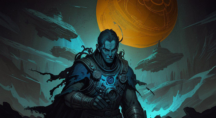 Mystical Encounter in a Retrofuturistic Haze