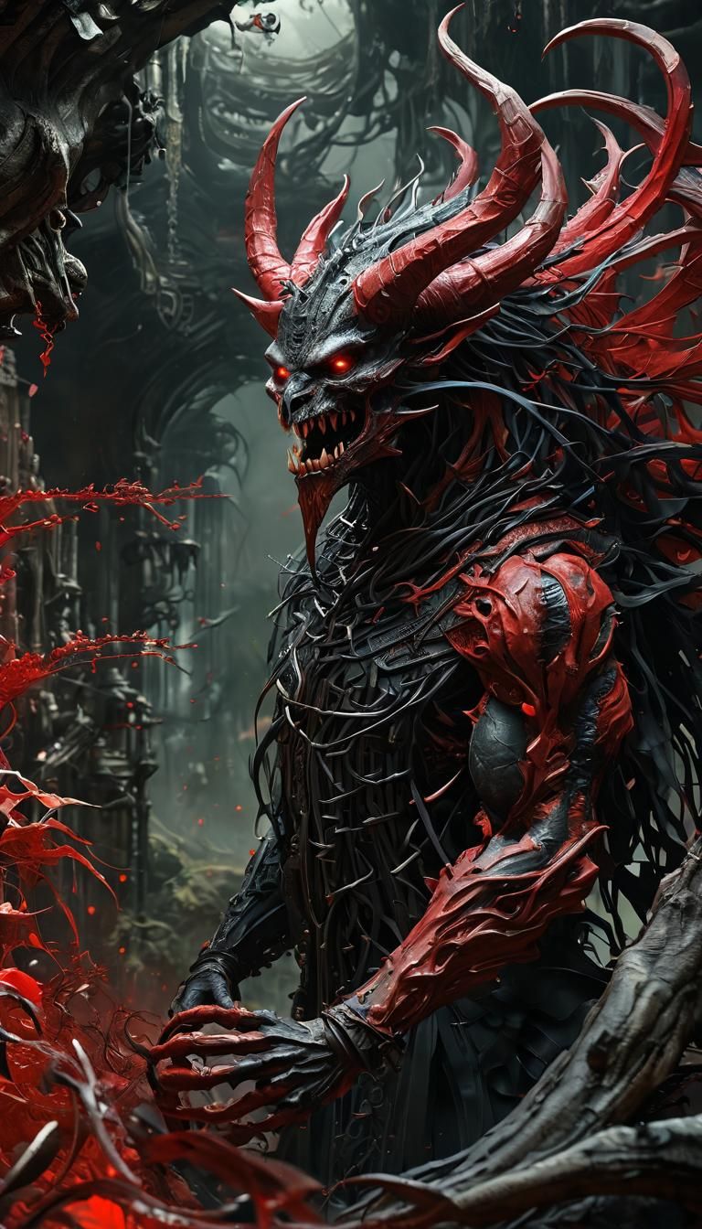 Ethereal Convergence of Mythical Beings in a Dark, Fantastic...